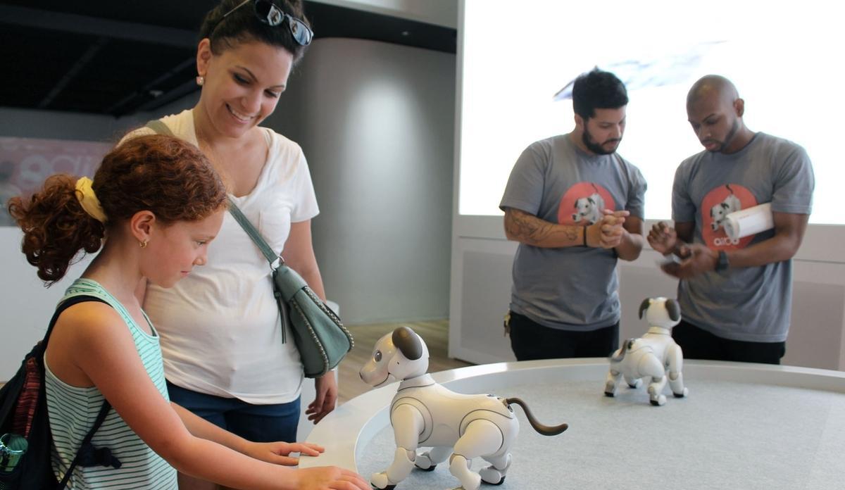 中国造机器狗灵活比心 亮相美国消费电子展